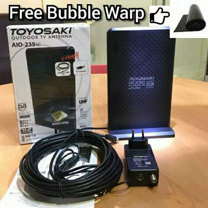 Antena TV Toyosaki AIO 235 SC untuk Indoor /Qudor Antena TV Digital full HD-cocok untuk STB