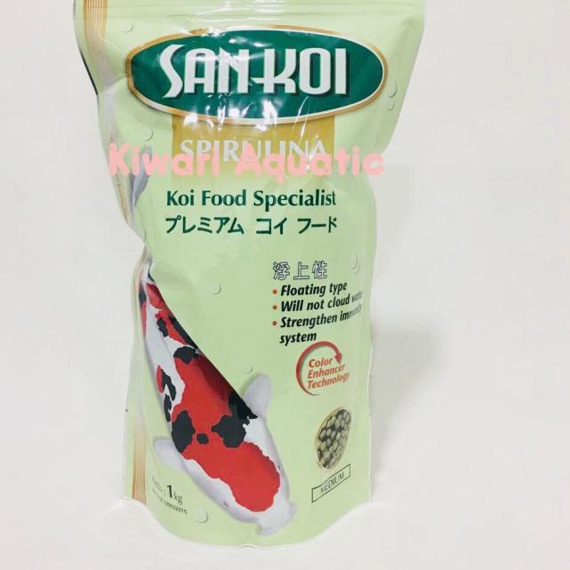 San Koi / SanKoi Spirulina Medium ( M ) 1 Kg Makanan / Pakan Ikan Koi