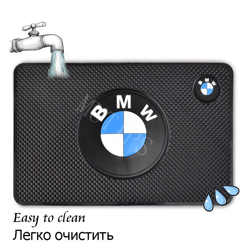 1 / 2Pcs Pad Karet Anti Slip Logo BMW Holder Handphone Multifungsi Untuk E39 / E60 / X1 / E84 / F48 / F25 / X3 / E83 / E36 / E46 / E30 / E90 / F10 / F15 / F30