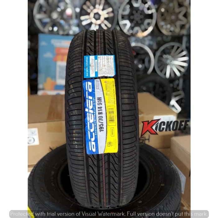 PROMO BAN MOBIL RING 14 MEREK ACCELERA ECOPLUSH 195 70 R14 BAN BARU