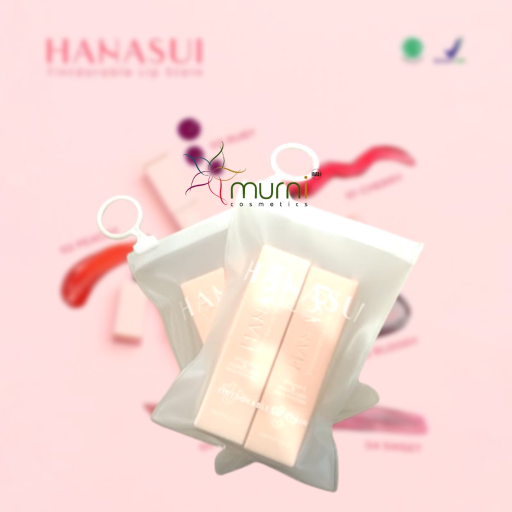 HANASUI  TINT DORABLE LIP STAIN  PACKAGING DOMPET PUTIH BENING