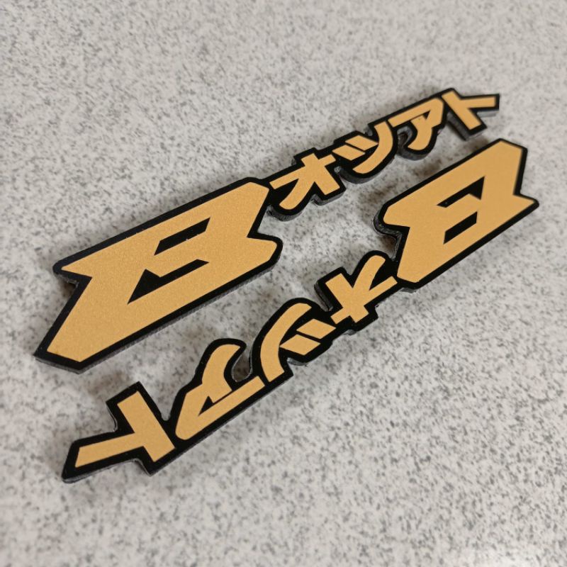 Emblem honda beat logo japan timbul 3D warna lengkap sepasang