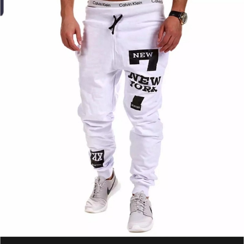 CELANA JOGER JOGGER PANTS PANJANG NEW YORK COWOK PRIA TRAINING GYM FASHION