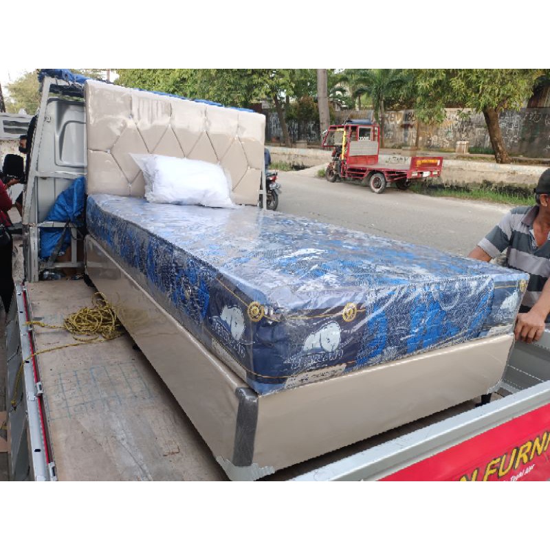 kasur Springbed tempat tidur dipan sandaran besar per bearland by olimpik