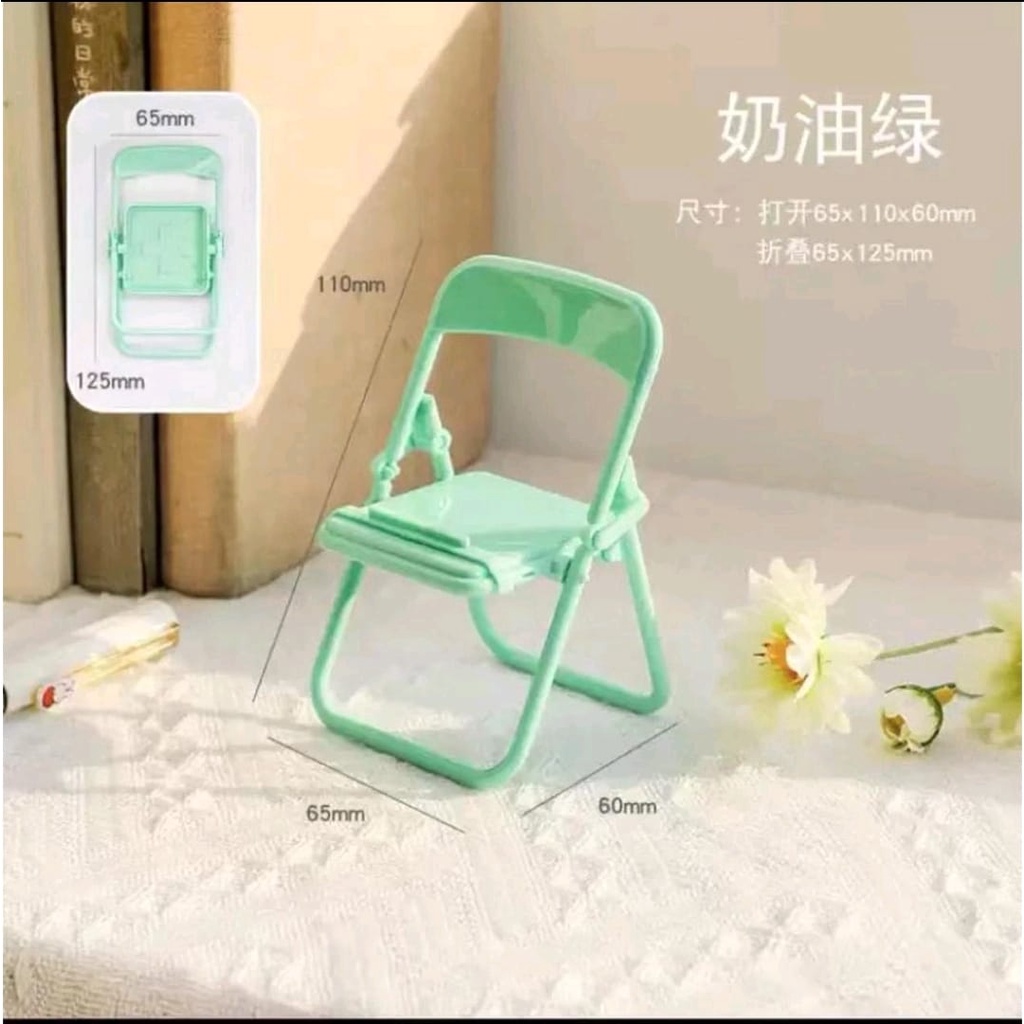 Folding Stand HP Kursi Macaron Sandaran HP Holder HP Kursi Lipat Folding Chair Stand Holder Handphone Universal Phone Holder Kursi Macaron