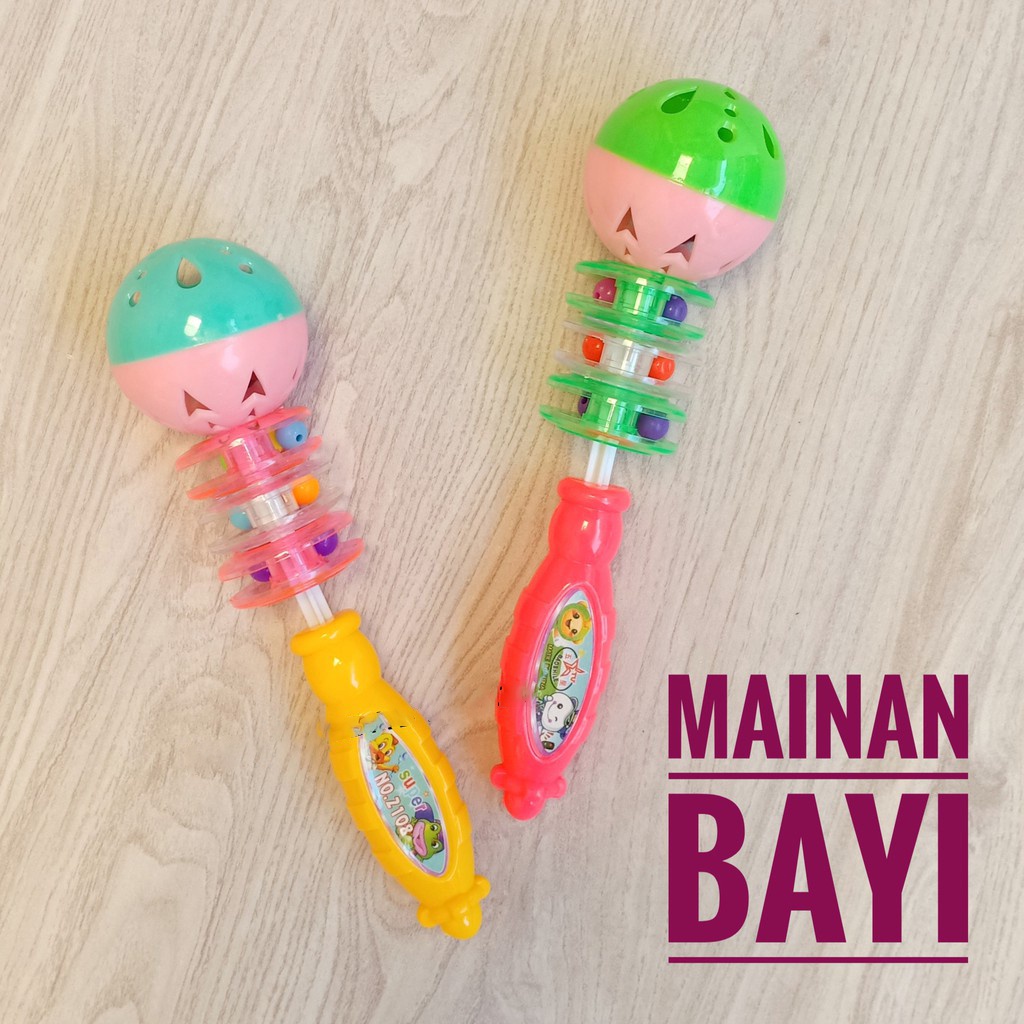 MAINAN PEGANGAN KERINCINGAN BAYI BENTUK STICK ISI 2 PCS