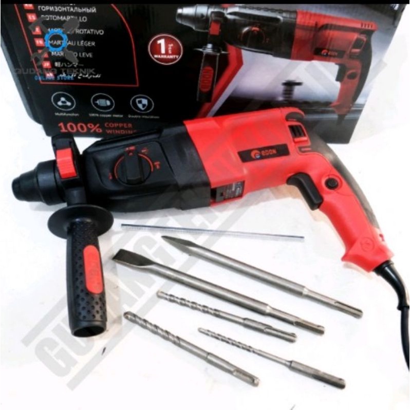 0Rotary Hammer EDON ED5-2680 / Mesin Bor Bobok Beton ED5 2680 -  Hammer Drill  EDON