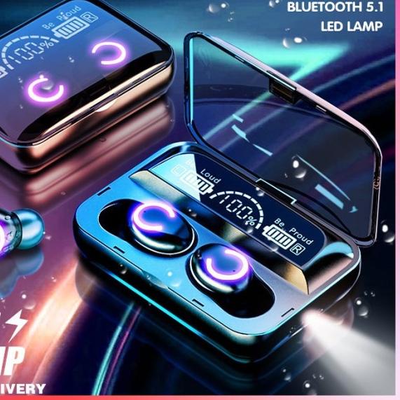 Headset Earphone Bluetooth TWS F9/F10 9d 5.9 LED Display SMART TOUCH - Tws F9 -F10