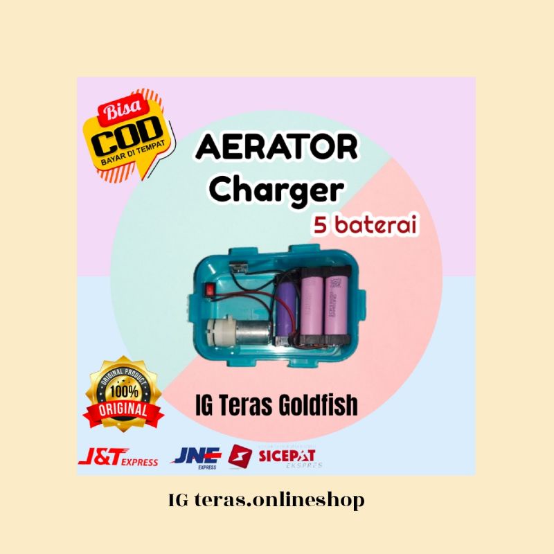 AERATOR CHARGER USB UNTUK IKAN (5 baterai)