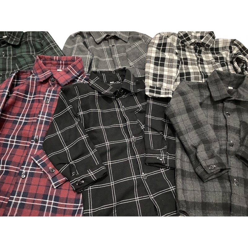 Kemeja Flannel panjang anak 1-6th gippokids