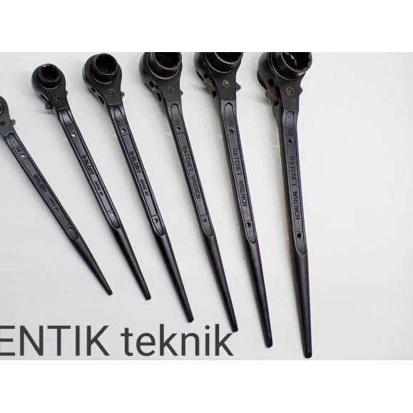 KUNCI RING RACHET SKAFOLDING 17 X 21 MM - DOUBLE RATCHET SCAFFOLDING