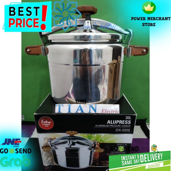 Oxone Ox-2020 Alumunium Pressure Cooker / Presto 20 Liter
