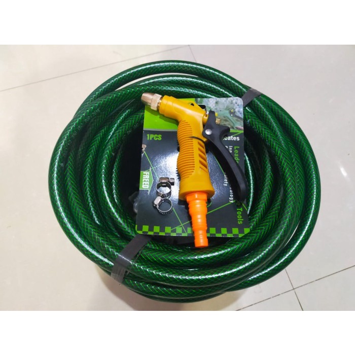 Termurah Paket Selang 1/2 Inch Benang Anti Lumut + Semprotan Kepala Kuning