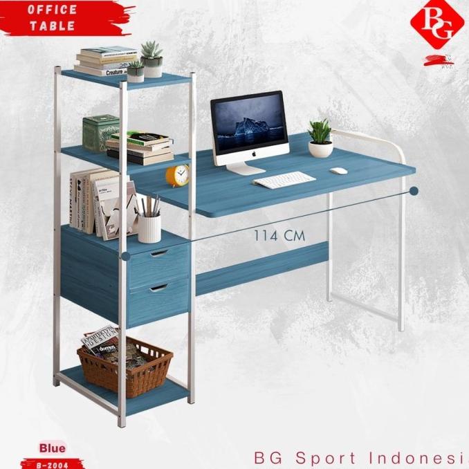 BG SPORT MEJA KERJA MINIMALIS FURNITURE MULTIFUNGSI BLUE B-2004 F646DEW5E