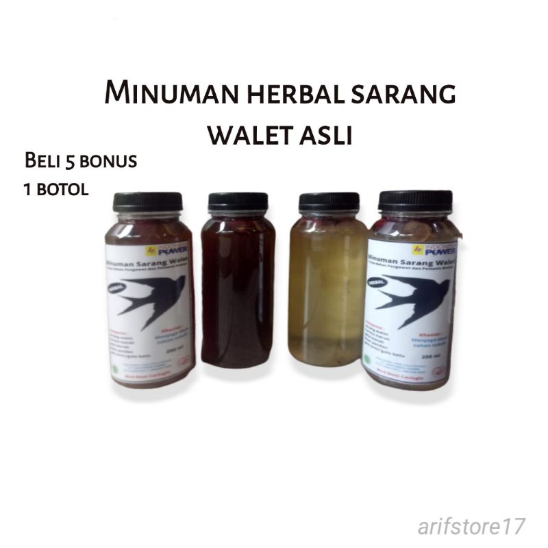 

Minuman herbal sarang burung walet asli 100% halal 250ml