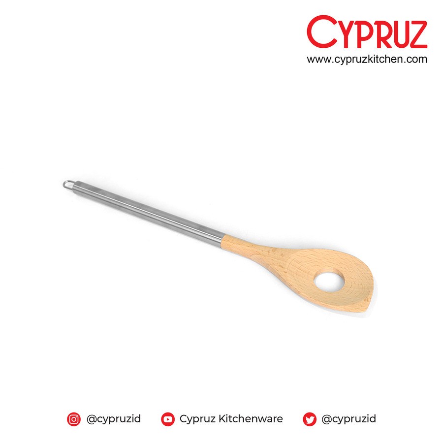 Cypruz AM-1035 Skimmer Beech Wood / Saringan Spatula Kayu