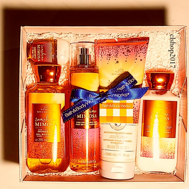 BBW SUNSHINE MIMOSA GIFT SET PAKET BATH &amp; BODY WORKS