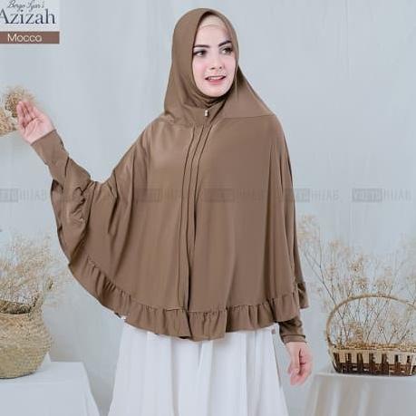 KHIMAR BERGO LENGAN AZIZAH HIJAB SYARI FASHION MUSLIM REAL PICT