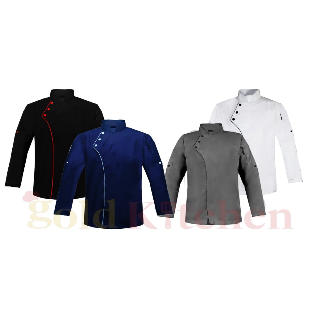 Baju Koki Chef Jacket Lengan Panjang Pria Wanita Model Style Bahan Drill