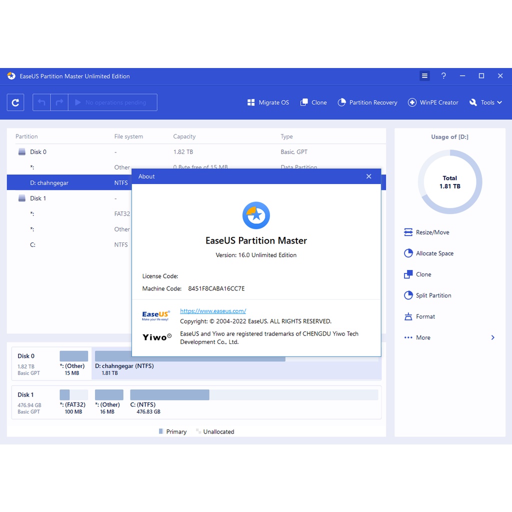 EaseUS Partition Master 2023 Full Version Lifetime | Data Recovery Software untuk Partisi Hard Disk Laptop / Komputer dengan Cepat Data Recovery Hardisk