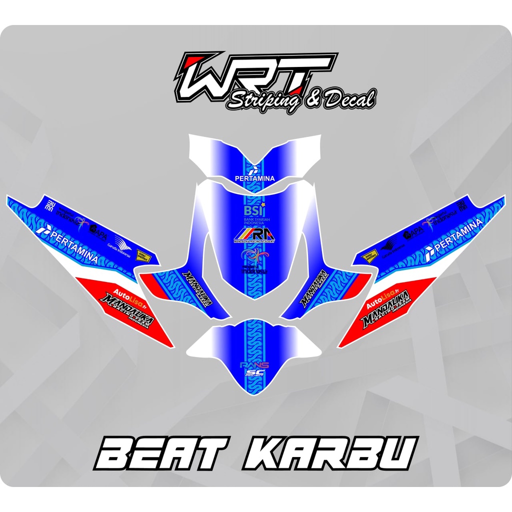 Striping Stiker Hologram Decal Beat Karbu Mandalika WSBK