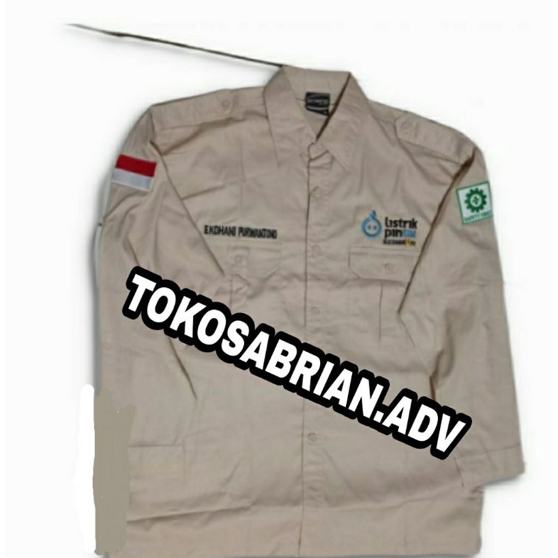 kemeja PLN Listrik pintar full bordir kemeja BUMN baju PLN listrik pintar