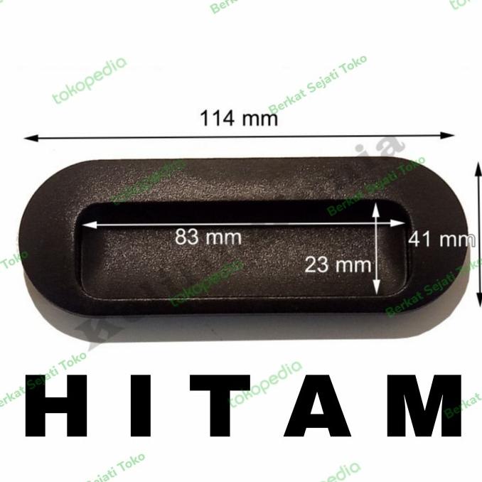 

Tarikan Handle Laci Lemari Nakas Kabinet Tanam Plastik 96mm (HITAM) stock ready