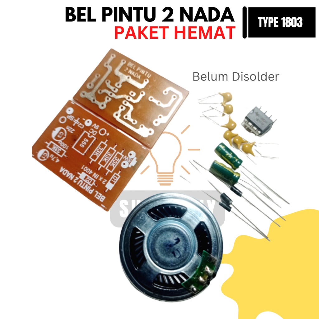 kit bel pintu 2 nada untuk paktek sekolah dan prakarya