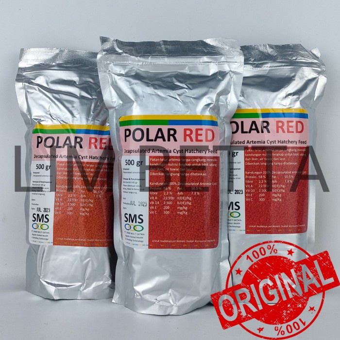 Artemia Polar Red 500gr / Artemia Shell Free Polar Red