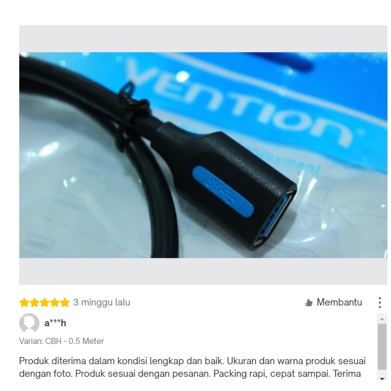 Vention Kabel USB Extension 3.0 High Speed Data Transfer Cable 1.5m 2m