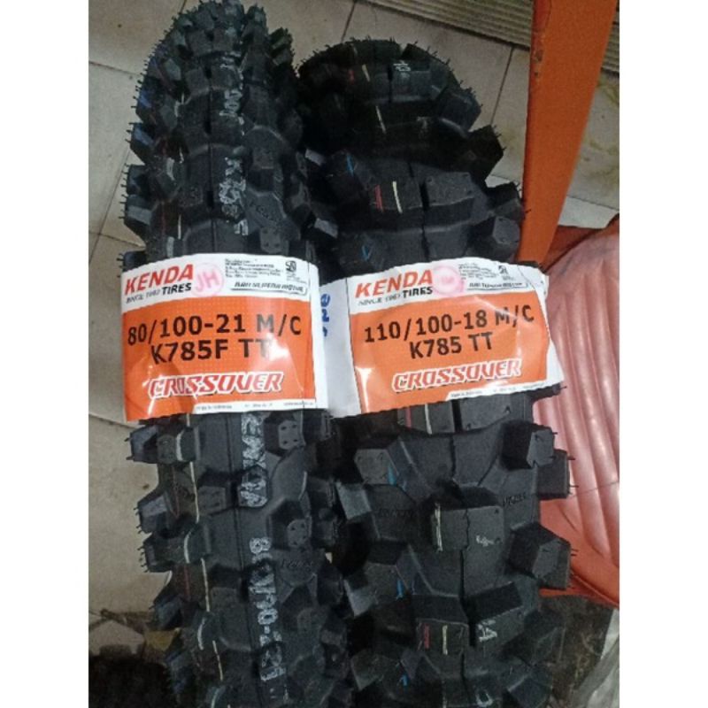 Ban trail kenda millville ring 18/21 sepasang depan dan belakang ukuran 110-100/18 dan 80-100/21