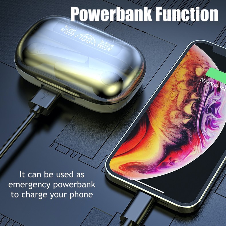 BQ20 TWS Bluetooth 5.3 Headset 9D Touch Sport Wireless Earphone