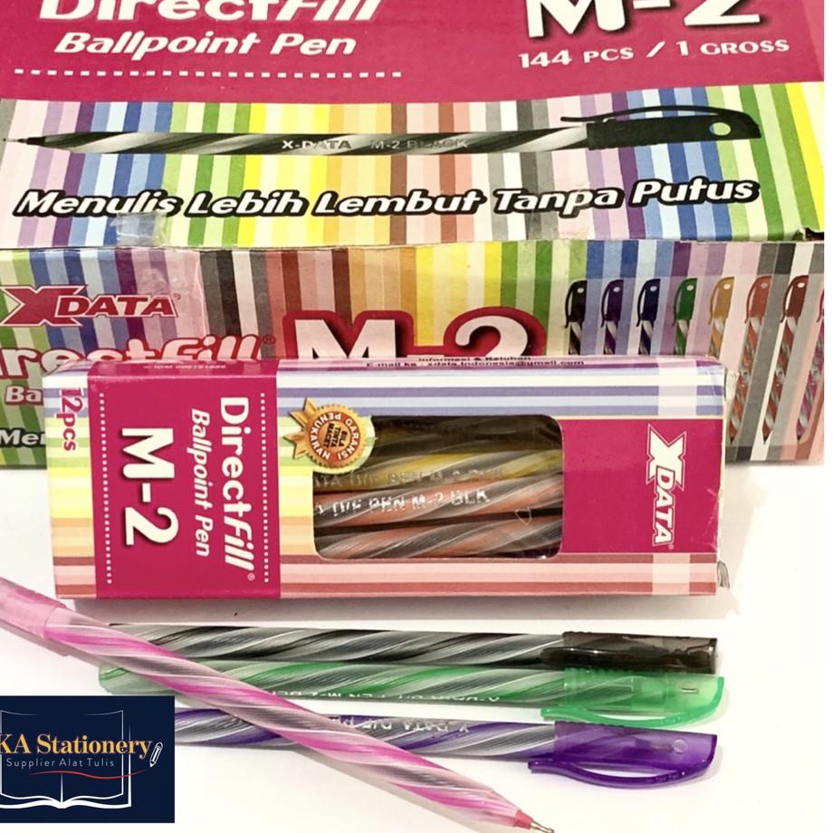 

ㄿ Bolpen/Ballpoint/Pulpen/Ballpen X-Data M-1/ M-2 Hitam (Lusin) ㅵ