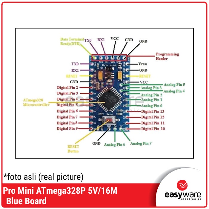 PRO MINI 5V 16 MHz WITH HEADER ARDUINO PRO MINI 5V