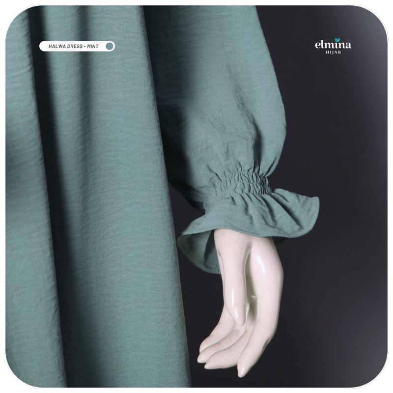 Gamis Airflow Crincle Halwa Dress By Elmina Hijab