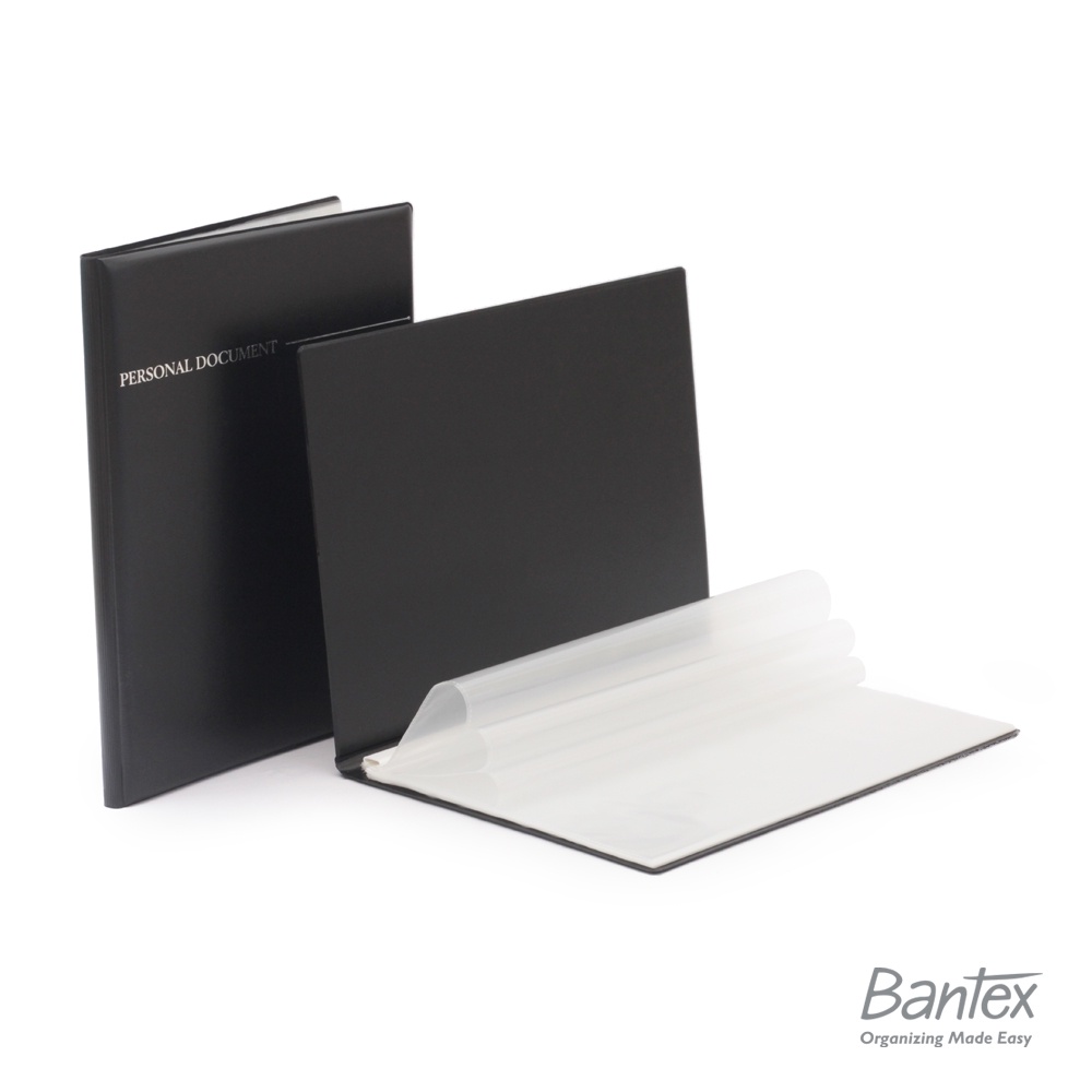 

Bantex Premium Clear Holder / Display Book / Personal Document Keeper / Map File Dokumen Hard Cover Kulit Leather 20 Pocket Black 3153 10