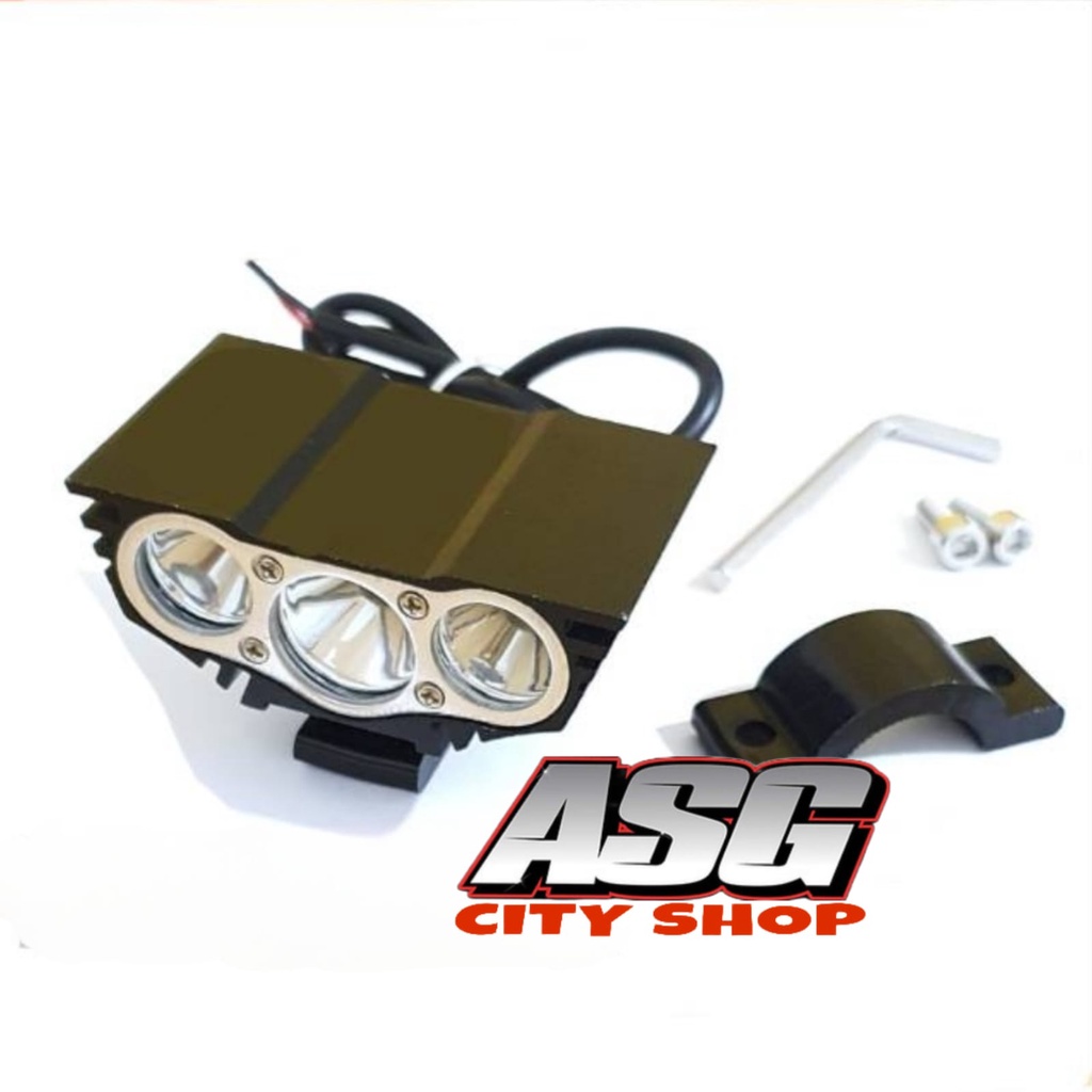 LAMPU TEMBAK SOROT 3 MATA MOTOR MOBIL LED CREE MINI OWL ULTAFIRE 3 MATA MOTOR UNIVERSAL LAMPU PUTIH TERANG