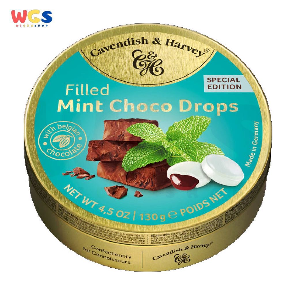 

Permen Cavendish & Harvey Filled Mint Choco Drops Candy 130g