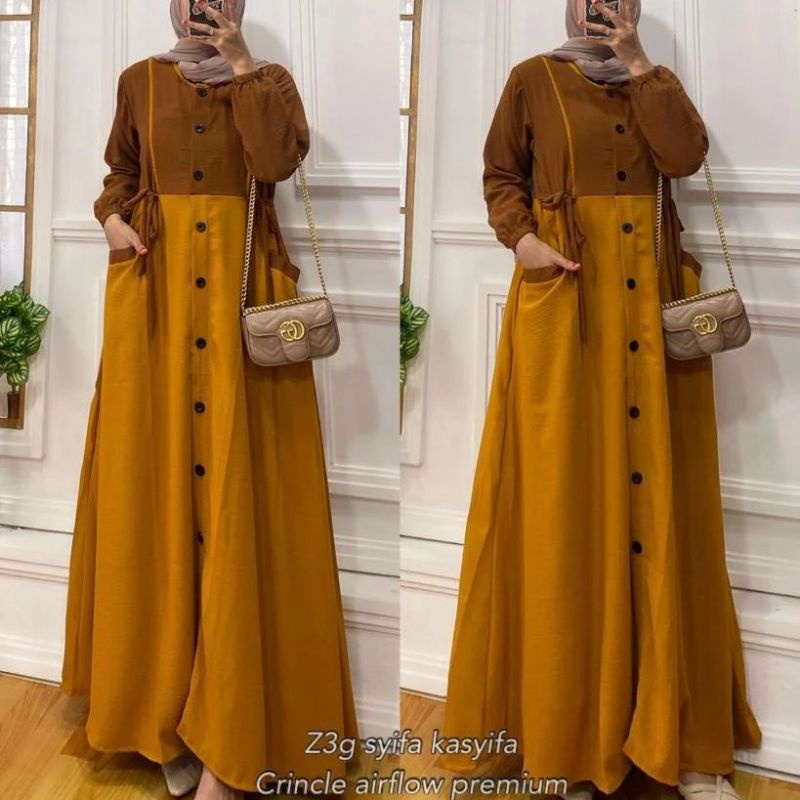 Gamis Crinkle Premium Z3g by Syifa Kasyifa