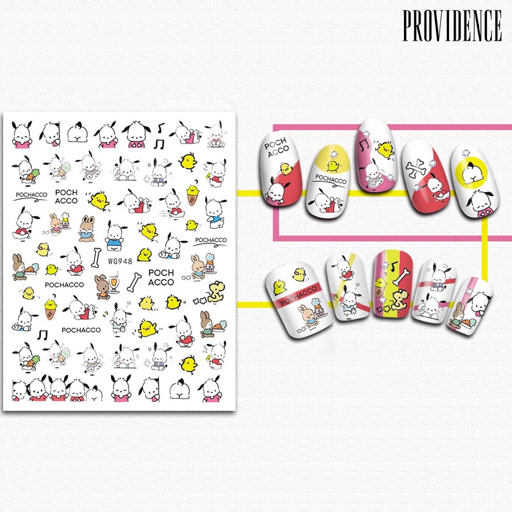 Providence Stiker Kuku Motif Kartun Anime Untuk Nail Art DIY
