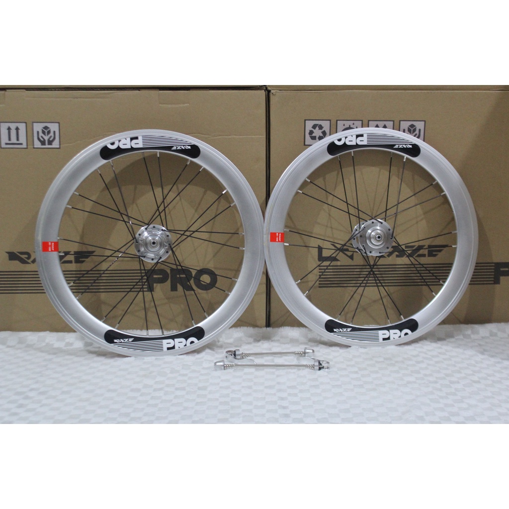 Velg rims wheelset sepeda lipat raze pro 20 murni Discbrake 406 20 inch