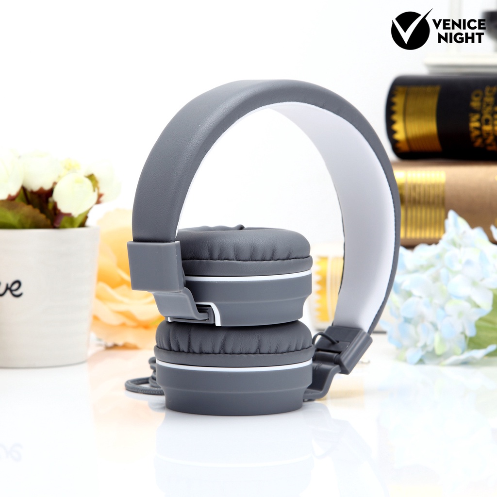 (VNEP) (Berkabel) Headphone High Fidelity Noise Reduction Headset Gaming Stereo 3.5mm Lipat dengan Mircophone untuk Komputer