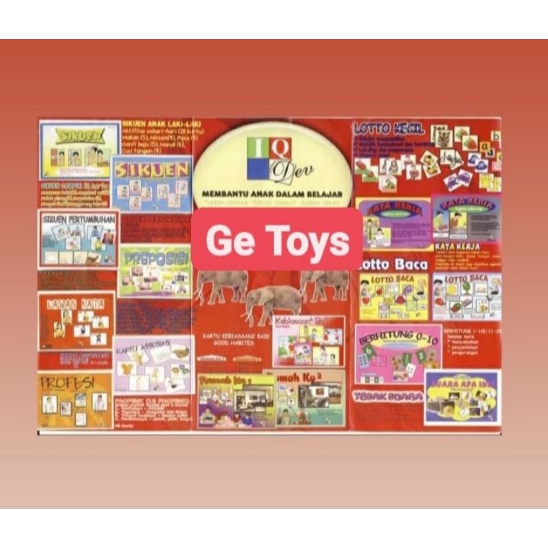 GE TOYS MAINAN EDUKATIF PAKET KARTU TERAPI WICARA SERI 2/ALAT TERAPI WICARA BALITA DAN ANAK/PENGEMBANGAN BAHASA BICARA