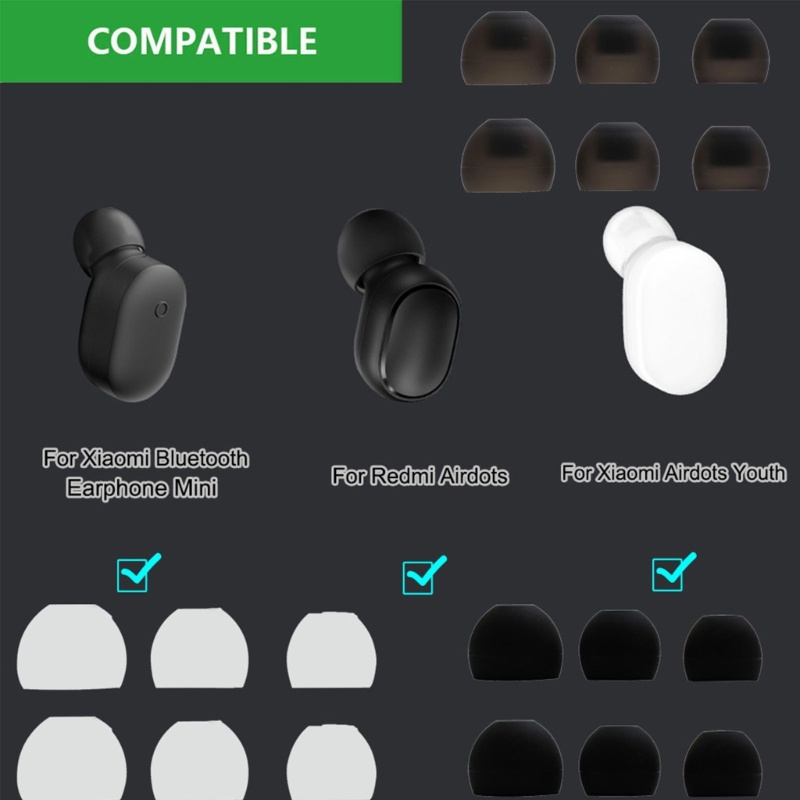 Vivi Tips Silikon Pengganti Untuk Earbud Wireless M5 Airdots Noise Isolation Earpad