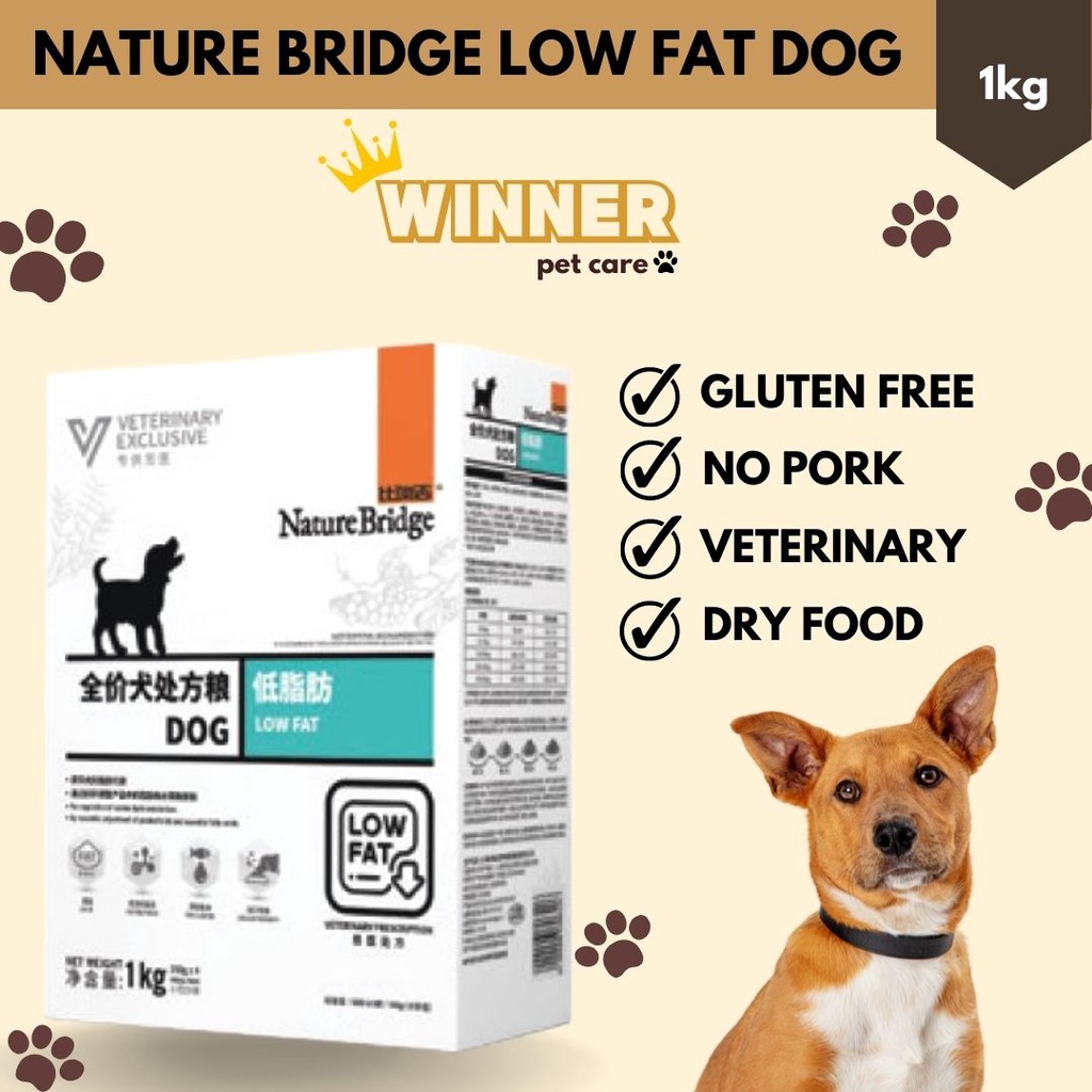 Nature Bridge Low Fat Dog Food Freshpack 1kg