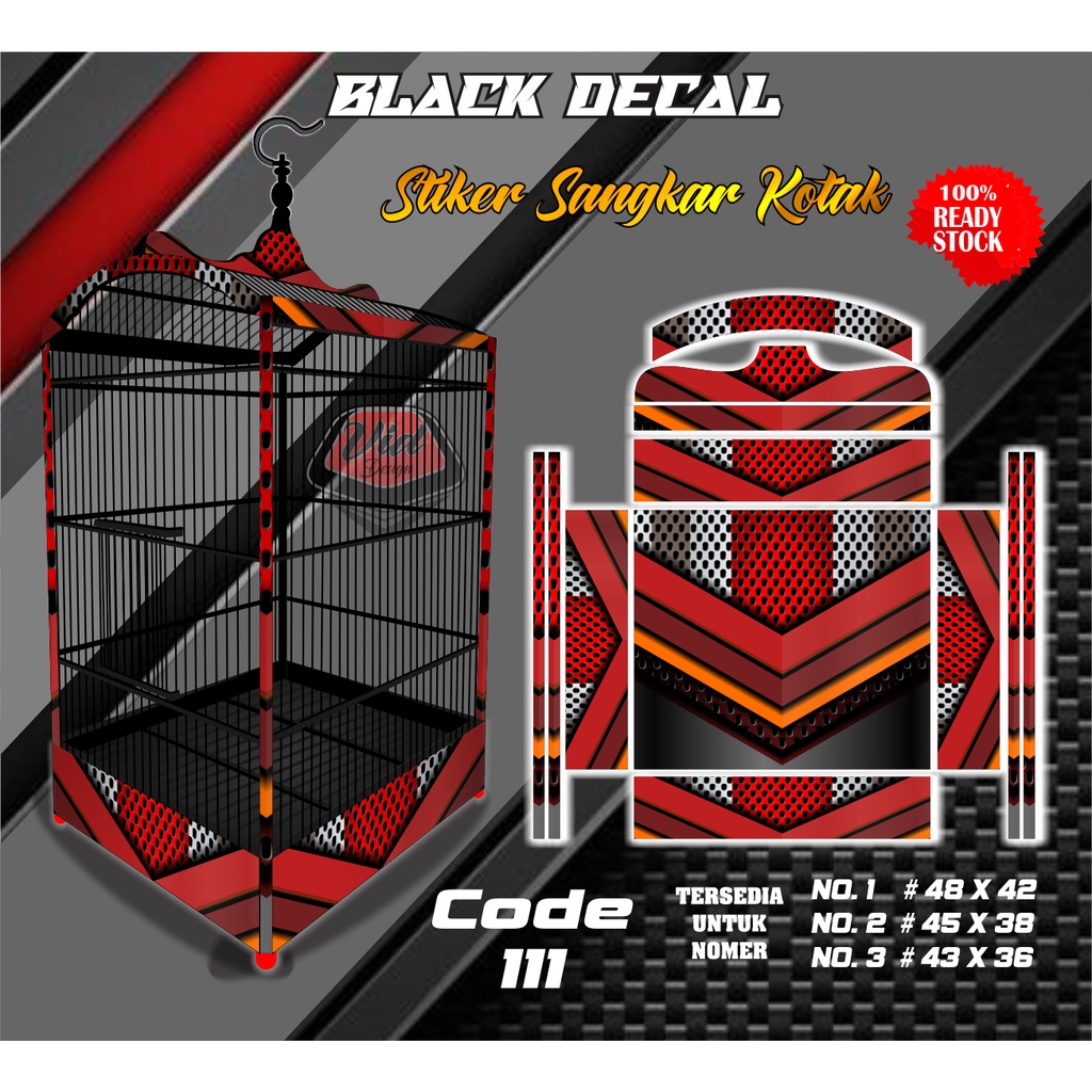 Stiker Decal Kandang Burung Kacer Kenari Kandang Kotak Ebod Jaya No 1 2 3