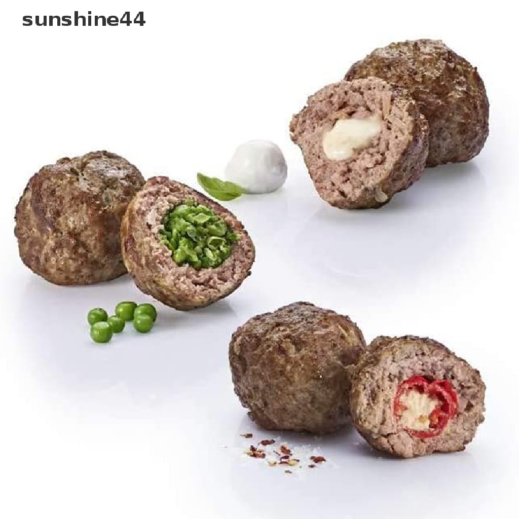 Sunshine 2Pcs / set Cetakan Pembuat Bakso Ikan / Nasi / Daging