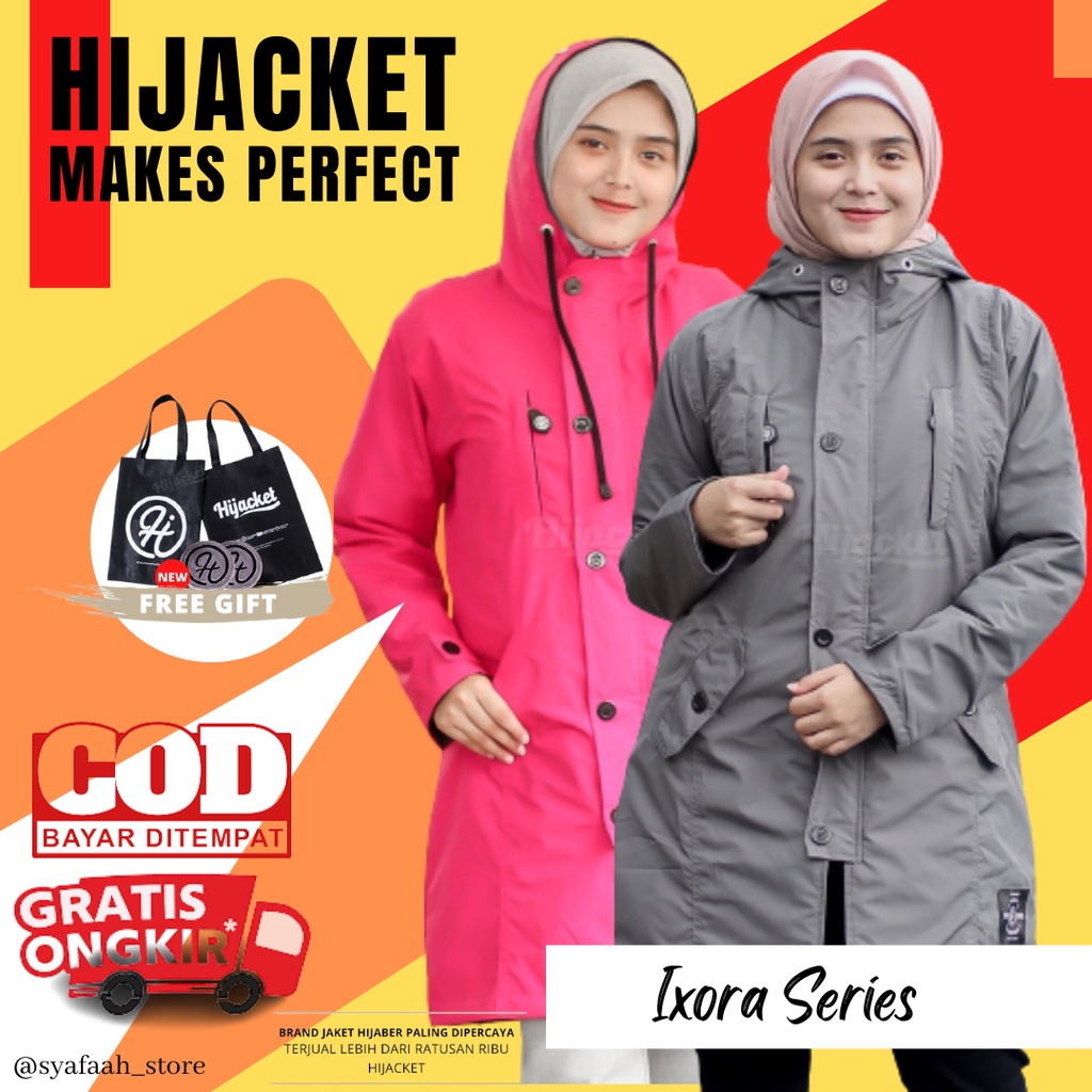 Jaket Wanita Muslimah Hijacket Original Ixora Series Jaket Hijaber Jaket Hijab Wanita Indonesia