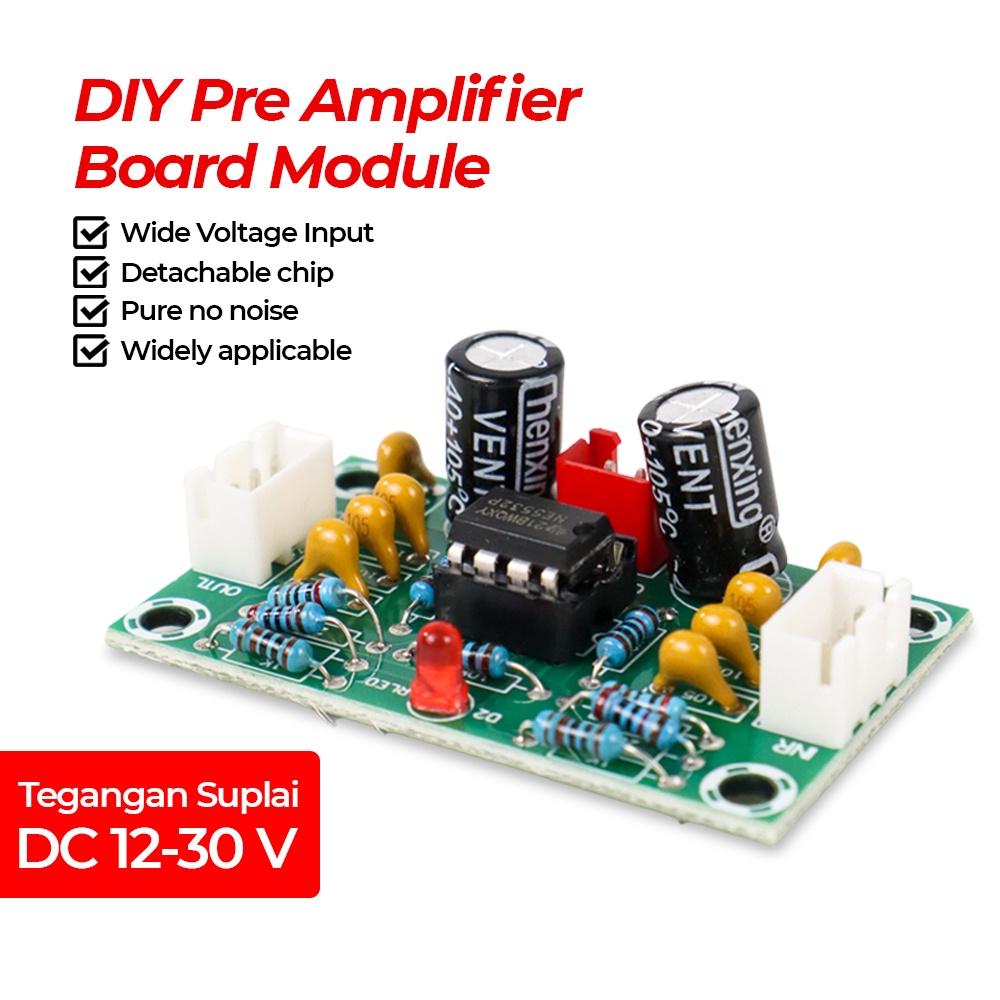 DIY Pre Amplifier Board Modul - AMPLIFIER KIT - MODUL AMPLI - PENGUAT BASS MODUL