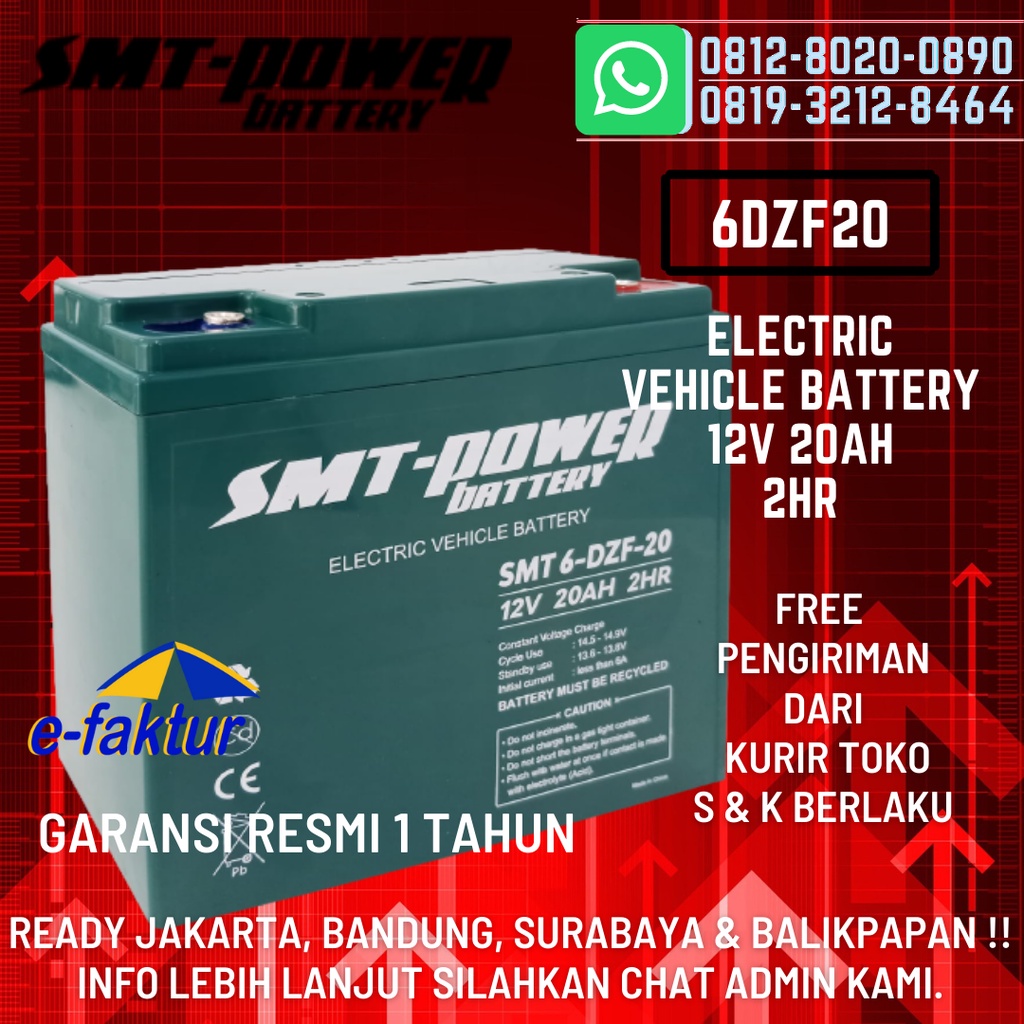 Jual AKI KERING SEPEDA LISTRIK 12V 20AH AKI SELIS / MR JACKIE MOTOR